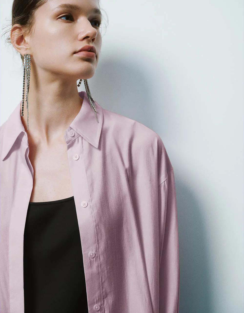 Button Up Straight Lapel Shirt sold by Urban Revivo product image thumbnail 4