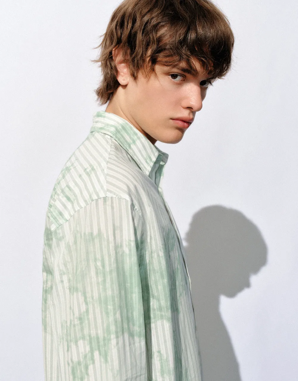 Striped Button Up Loose Shirt sold by Urban Revivo product image thumbnail 4