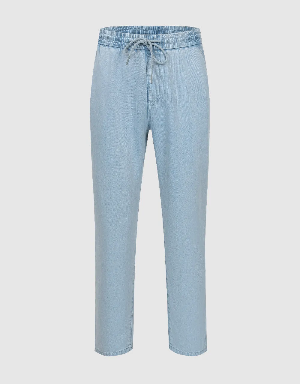 Drawstring Waist Straight Jeans sold by Urban Revivo