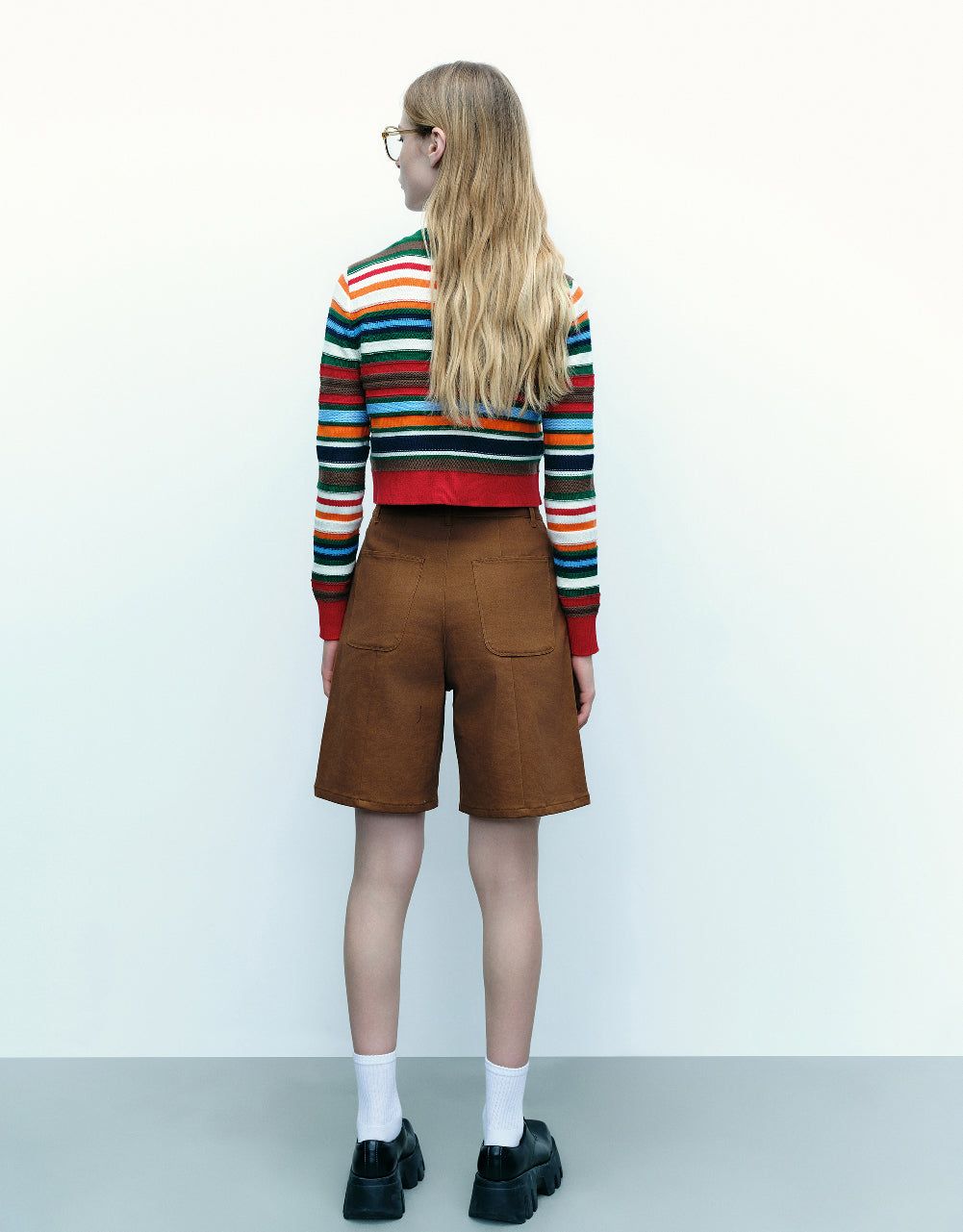 Striped Crew Neck Knitted Cardigan sold by Urban Revivo product image thumbnail 4