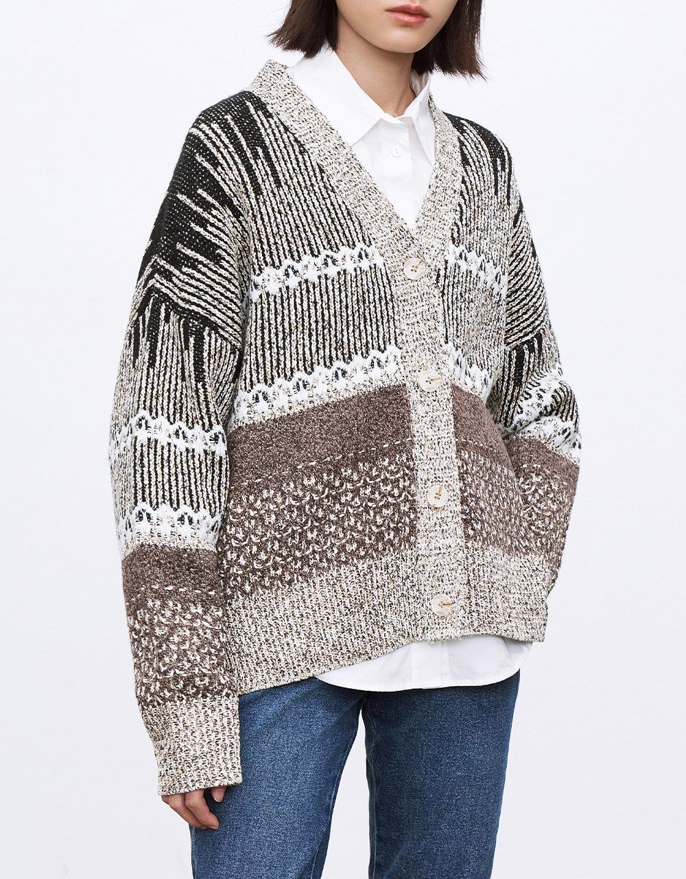 Jacquard Button Up Cardigan sold by Urban Revivo product image thumbnail 4