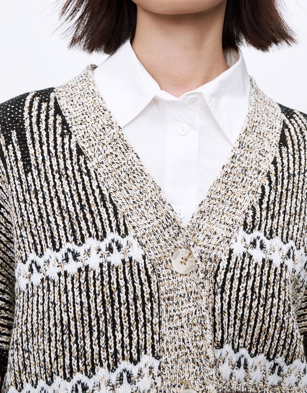 Jacquard Button Up Cardigan sold by Urban Revivo product image thumbnail 3