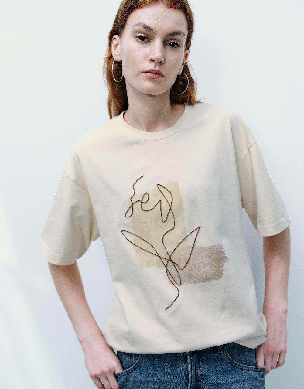 Printed Crew Neck T-Shirt sold by Urban Revivo product image thumbnail 3