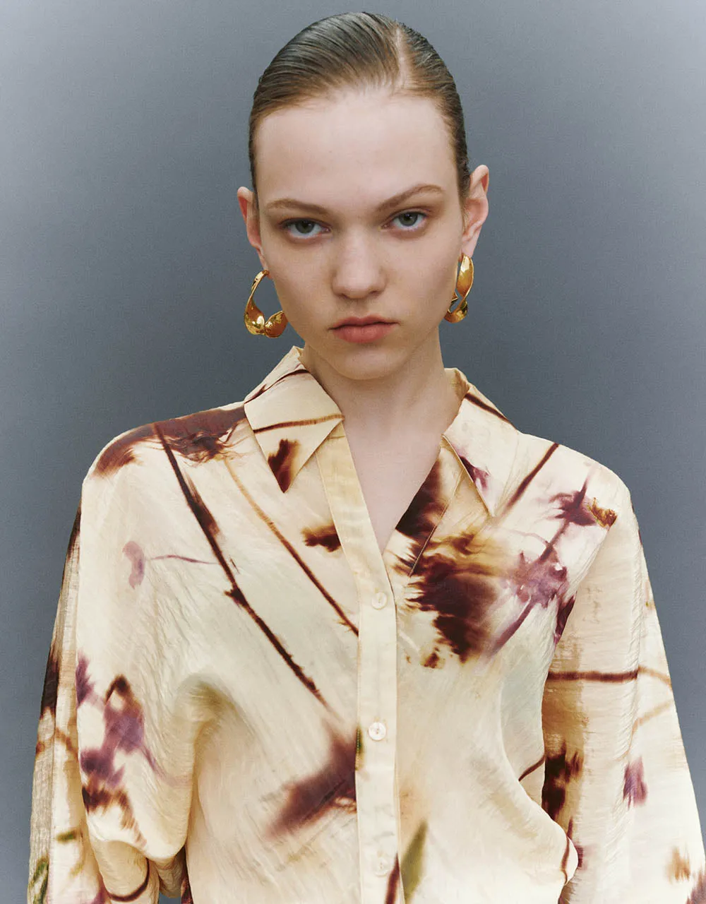 Printed Dolman Sleeve Skater Shirt sold by Urban Revivo product image thumbnail 4