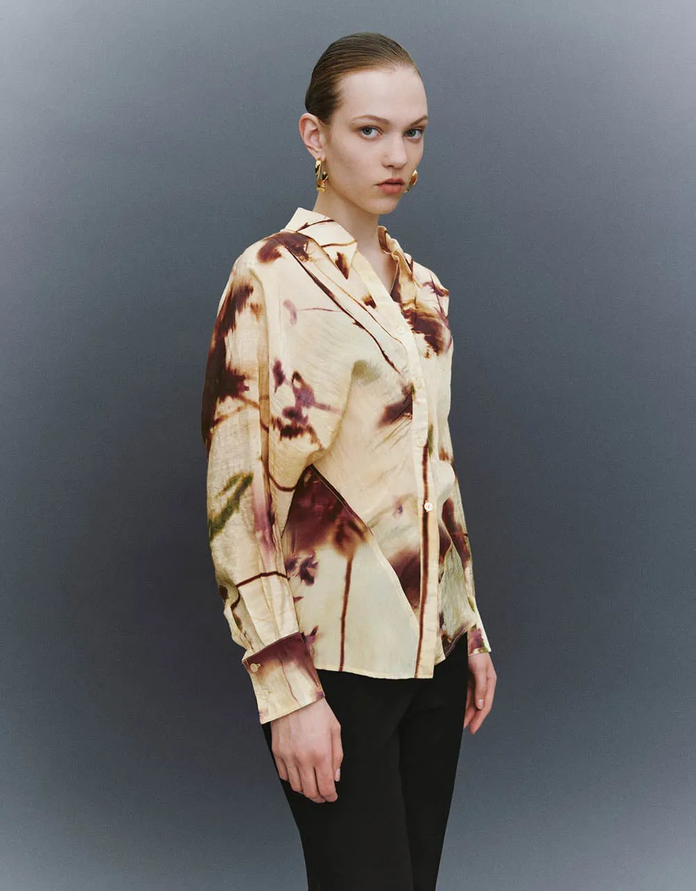 Printed Dolman Sleeve Skater Shirt sold by Urban Revivo product image thumbnail 3