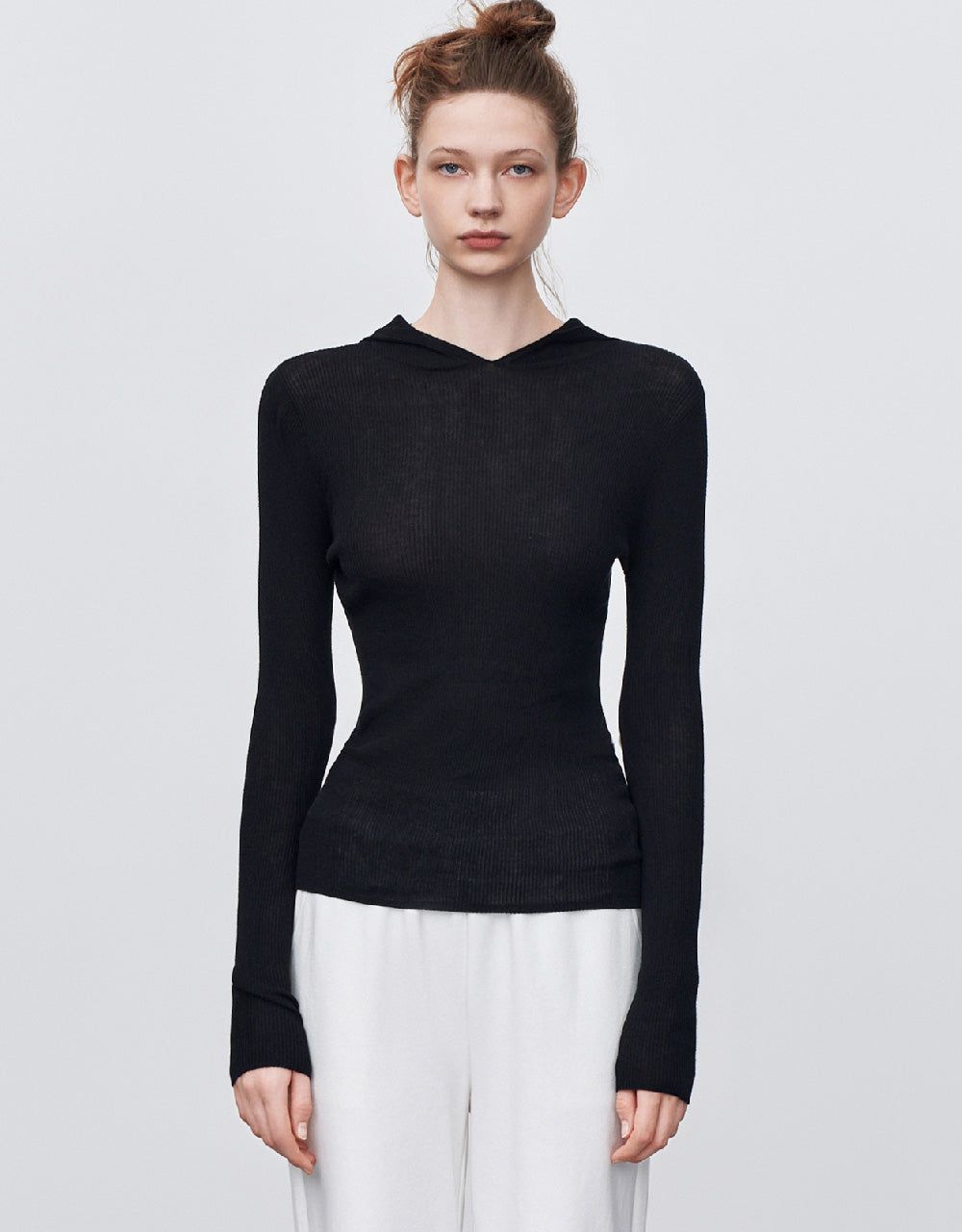 Hooded Knitted T-Shirt sold by Urban Revivo product image thumbnail 3