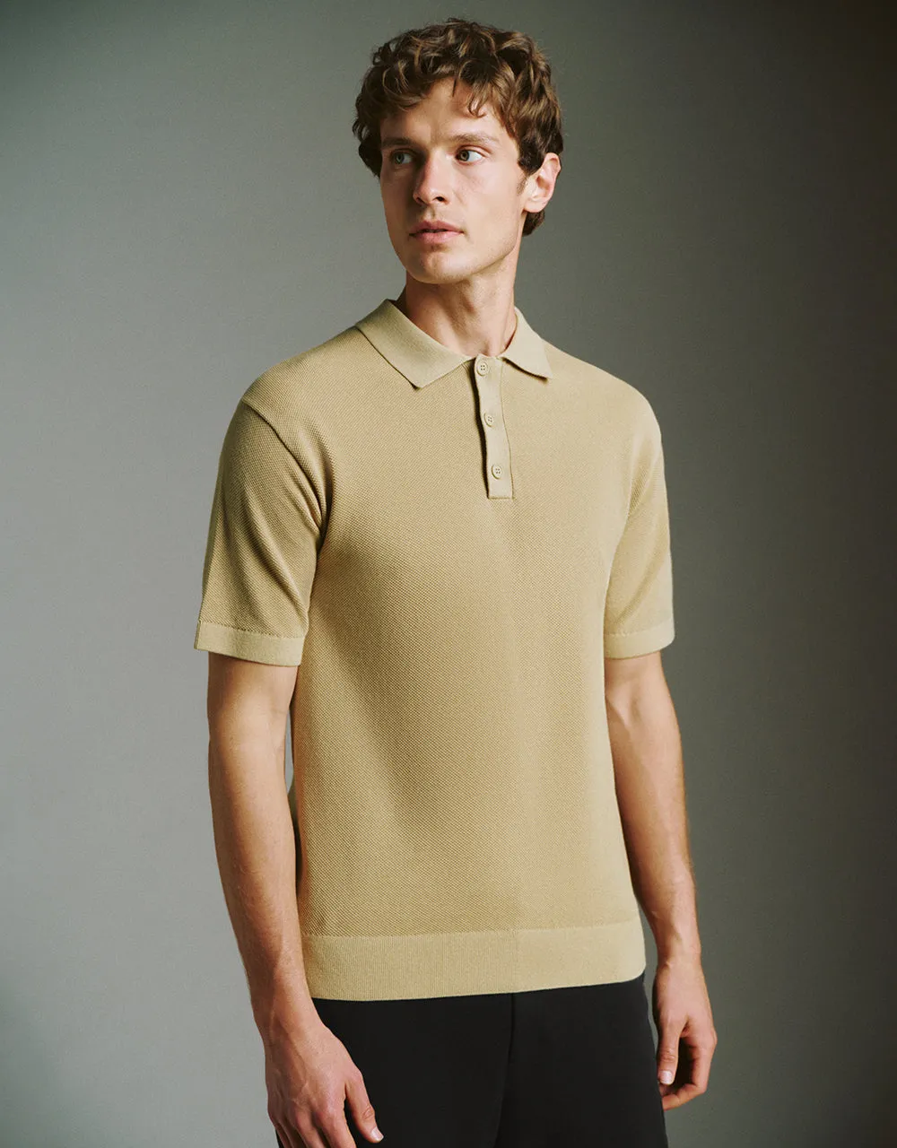Knitted Polo T-Shirt sold by Urban Revivo