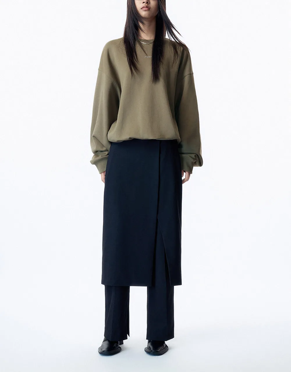 Split Hem Straight Midi Skirt sold by Urban Revivo product image thumbnail 2