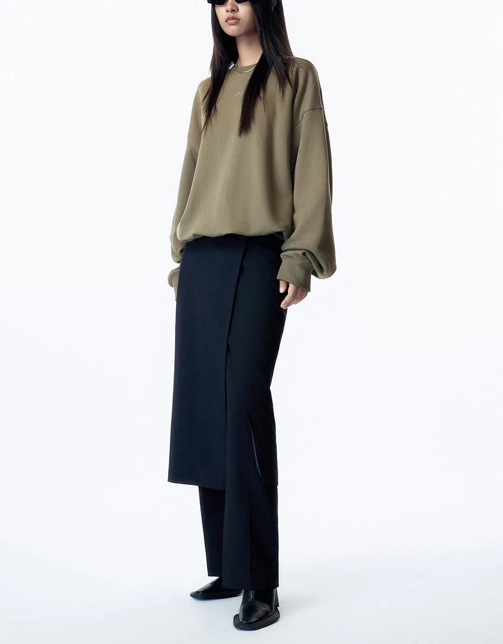 Split Hem Straight Midi Skirt sold by Urban Revivo product image thumbnail 4