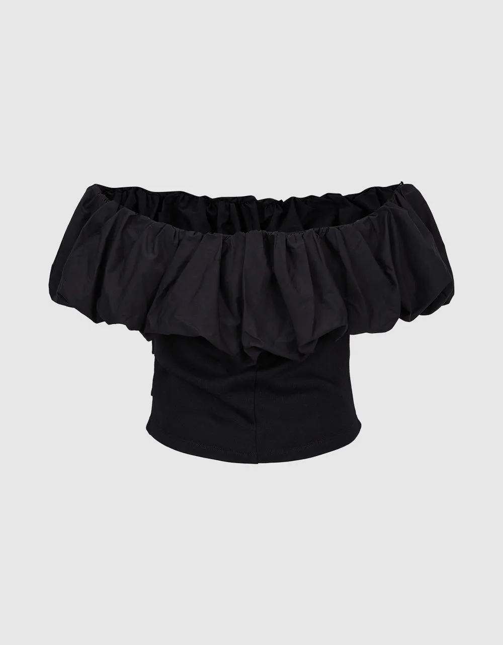 Ruffle Off-Shoulder Skinny T-Shirt sold by Urban Revivo product image thumbnail 2