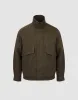 Stand Collar Woolen Jacket sold by Urban Revivo