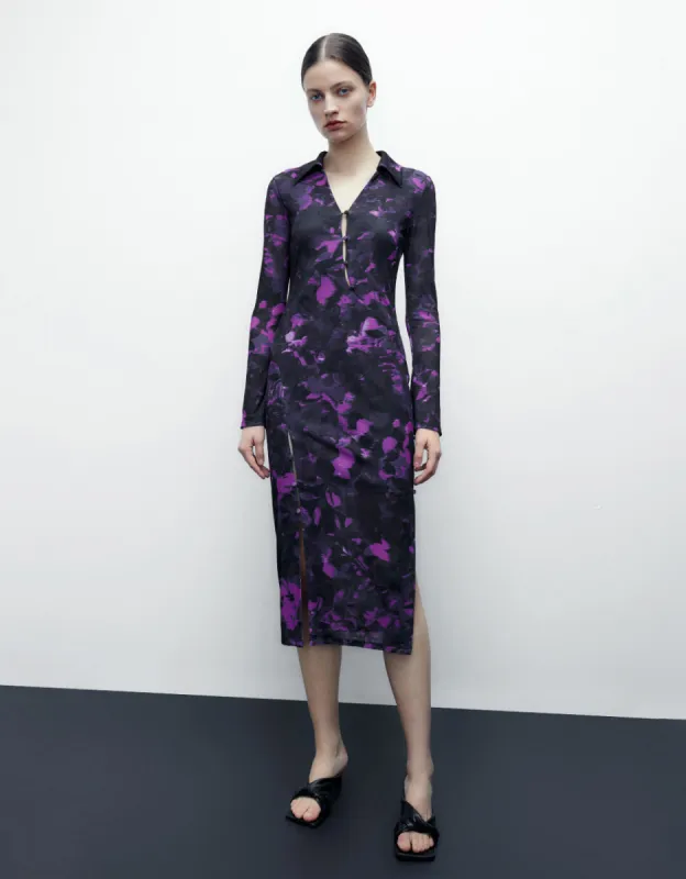 Hollow Out Midi Dress made by Urban Revivo