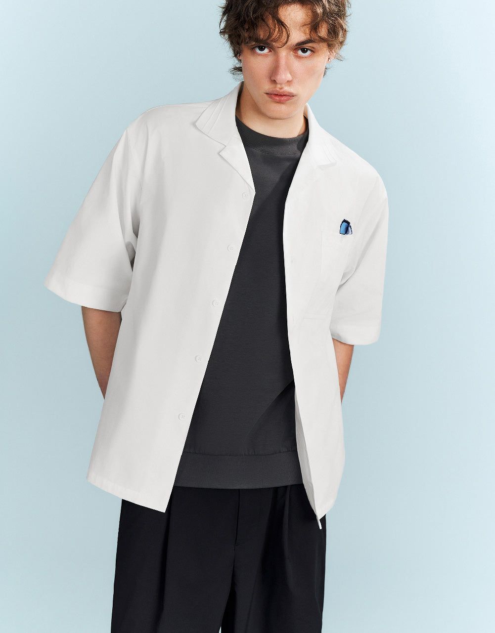 Button Up Loose Shirt sold by Urban Revivo product image thumbnail 3