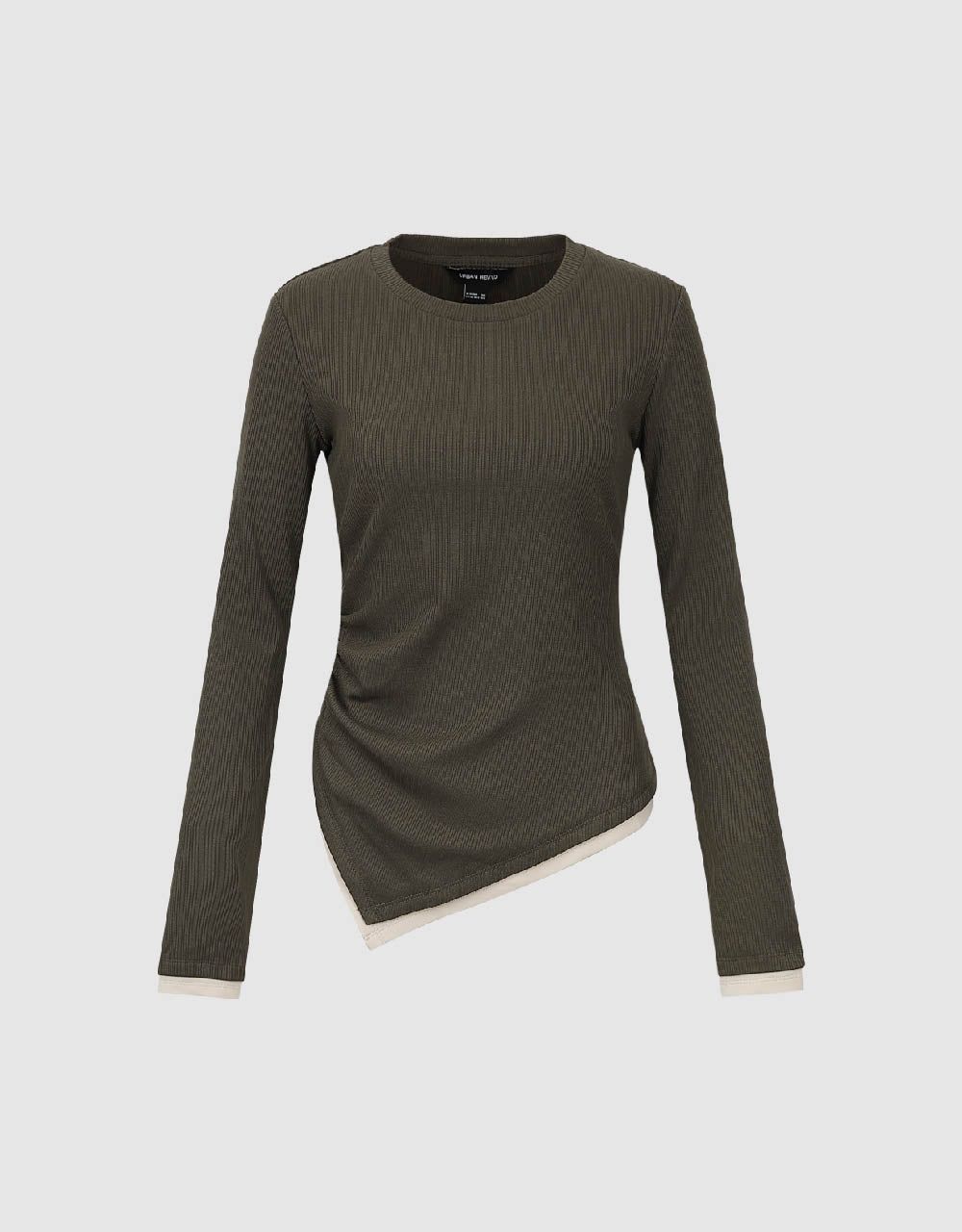 Crew Neck Skinny Knitted T-Shirt sold by Urban Revivo product image thumbnail 2