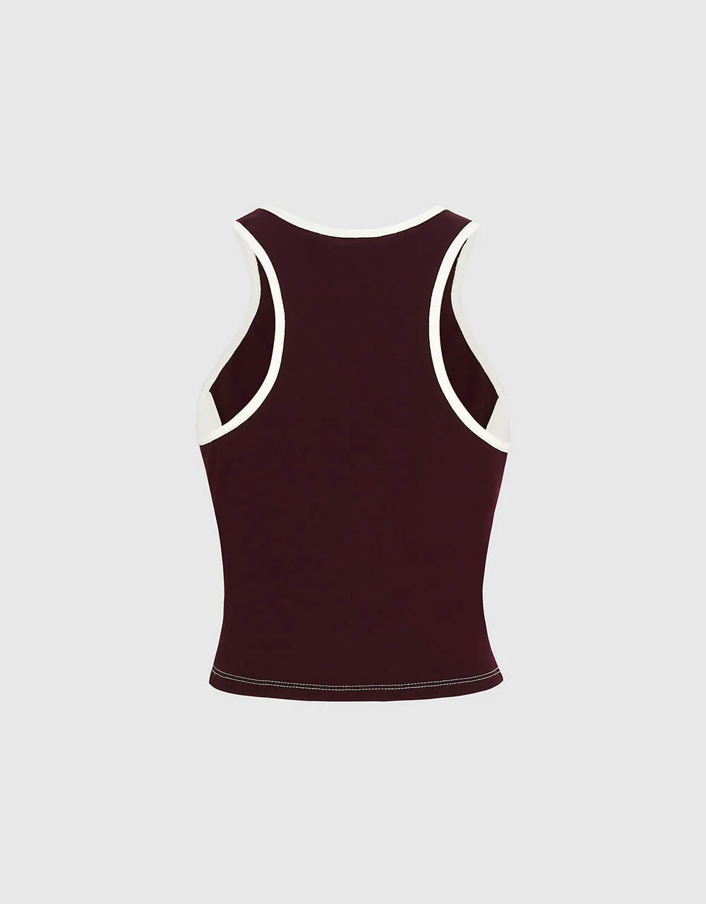 Zip Half Placket Cropped Tank Top sold by Urban Revivo product image thumbnail 5