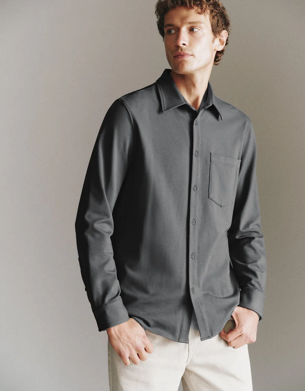 Button Up Loose Shirt sold by Urban Revivo product image thumbnail 2