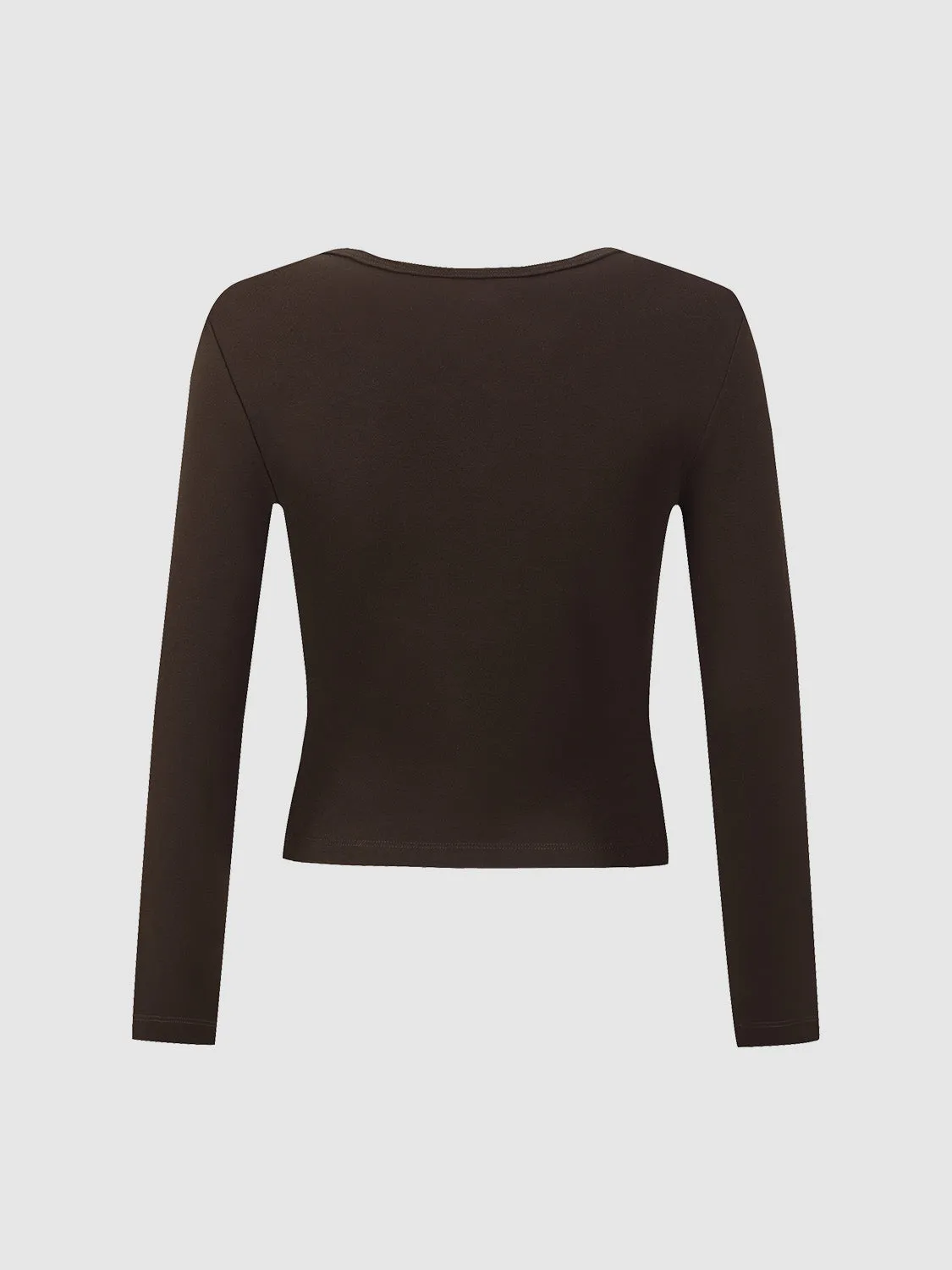 Notch Neck Skinny T-Shirt sold by Urban Revivo product image thumbnail 2