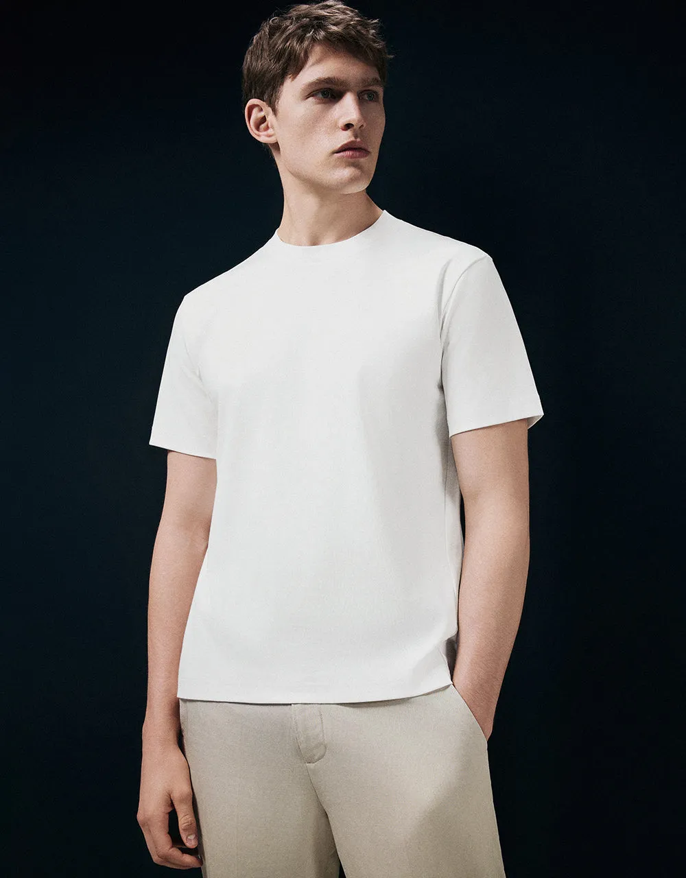 Crew Neck Loose T-Shirt sold by Urban Revivo