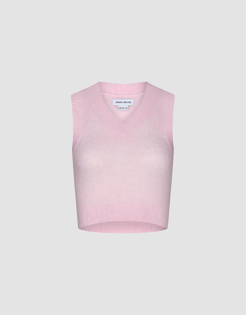 V-Neck Knitted Tank Top sold by Urban Revivo