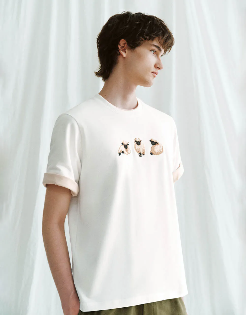 Animals Embossed Crew Neck T-Shirt sold by Urban Revivo product image thumbnail 3