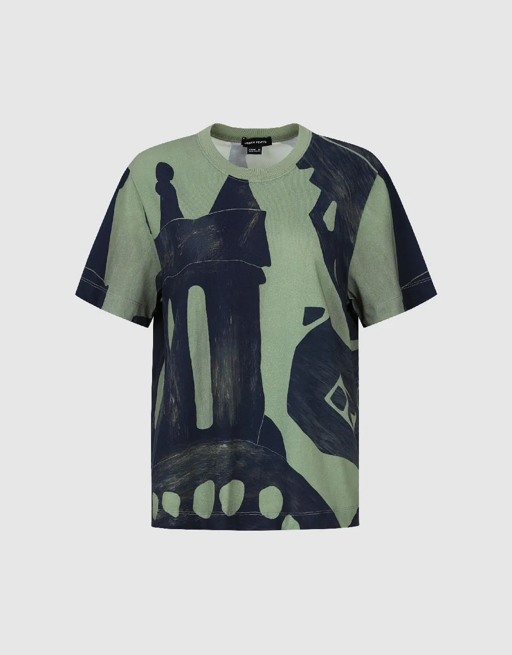 Printed Crew Neck Loose T-Shirt sold by Urban Revivo product image thumbnail 2
