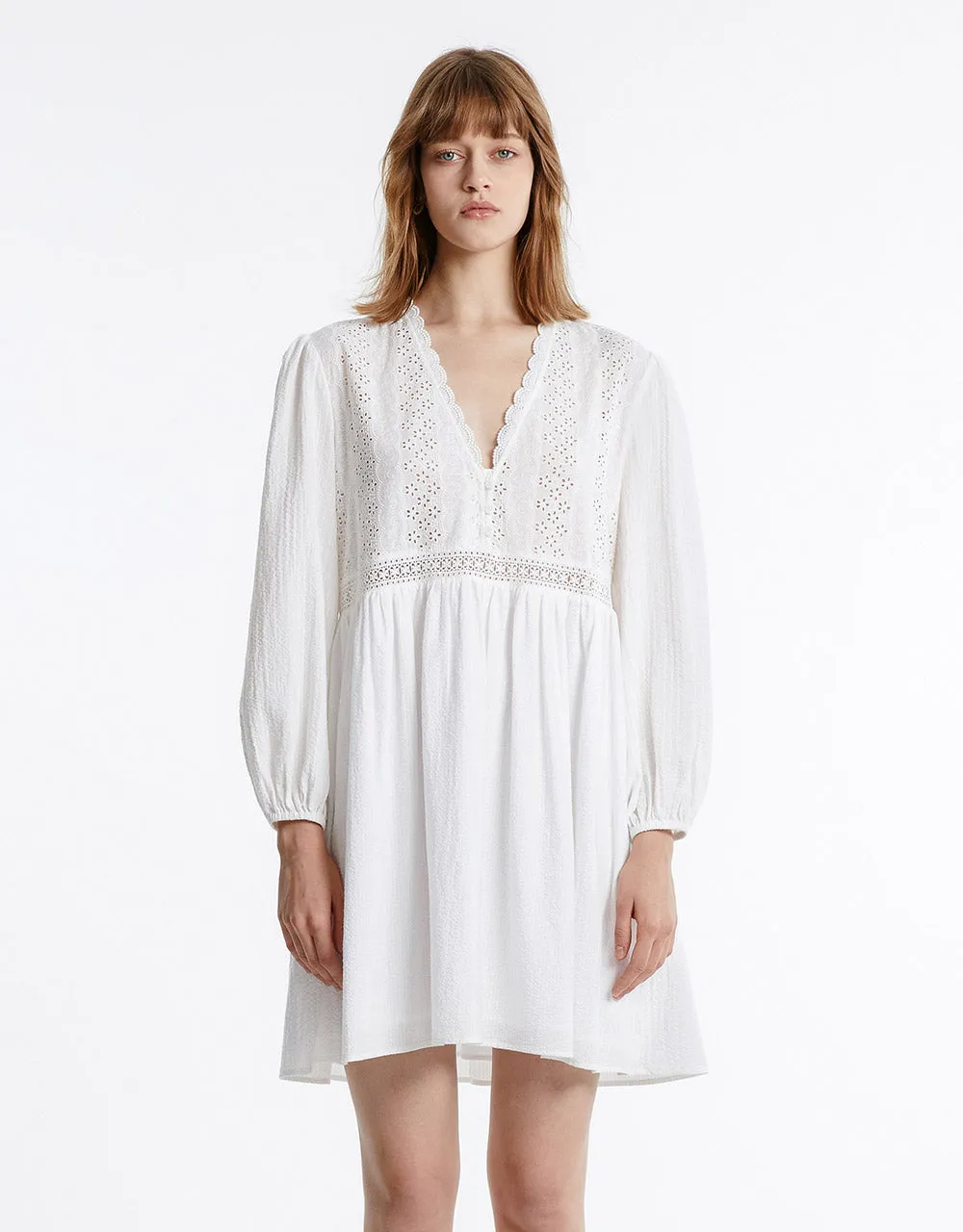 Puff Sleeve Mini Dress sold by Urban Revivo