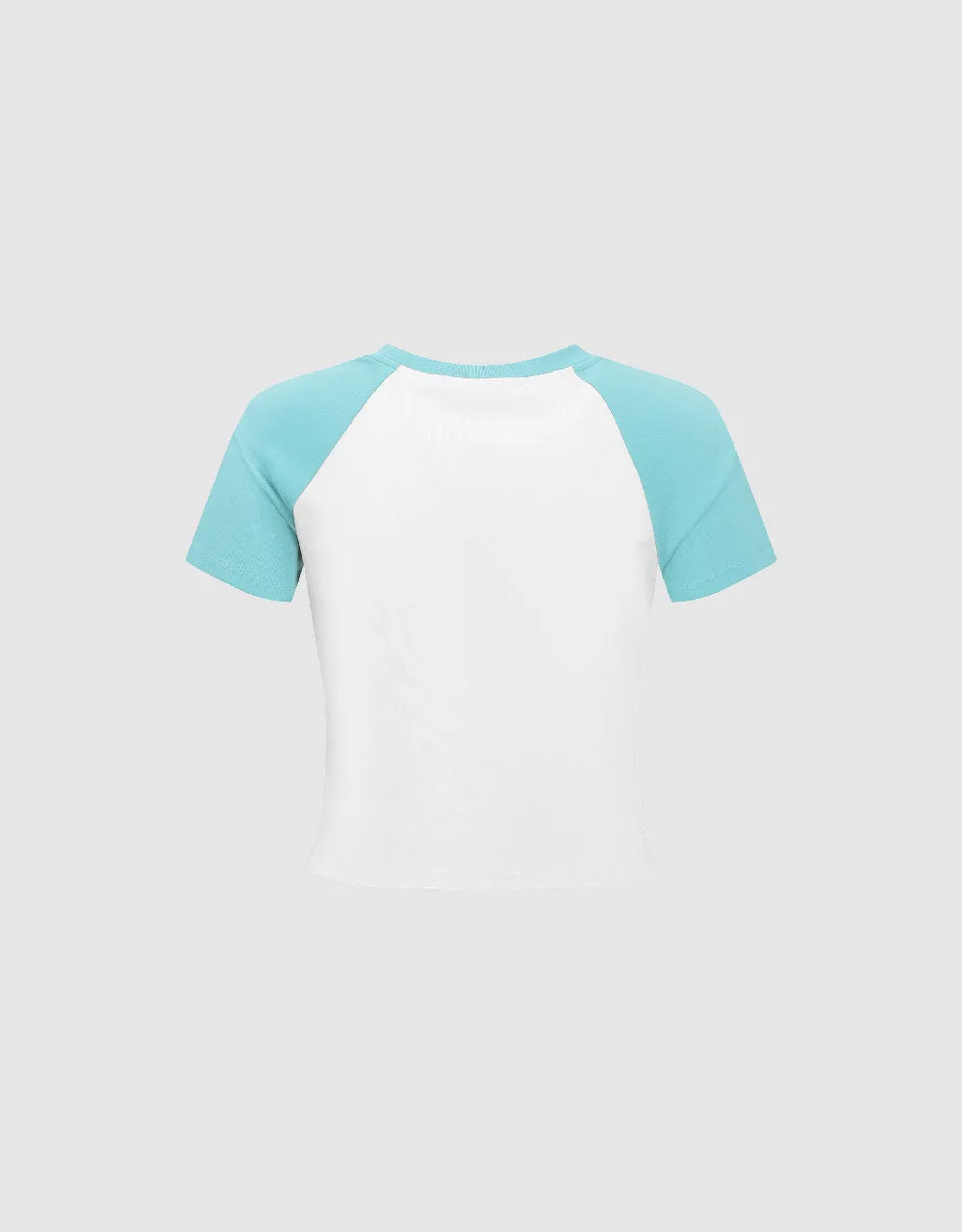Raglan Sleeve Crew Neck Skinny T-Shirt sold by Urban Revivo product image thumbnail 5