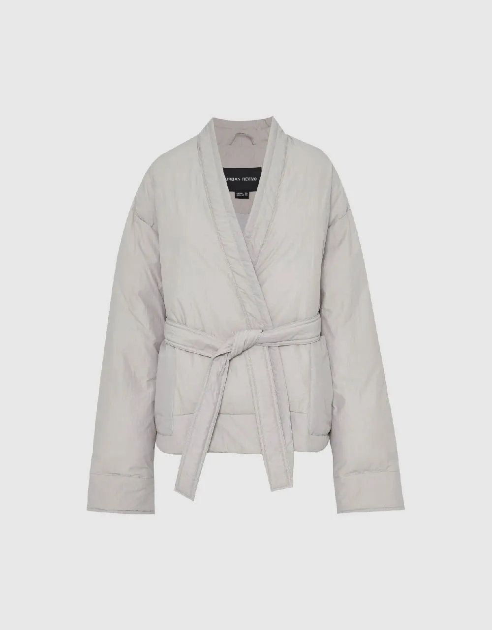 V-Neck Padded Coat With Belt sold by Urban Revivo product image thumbnail 2