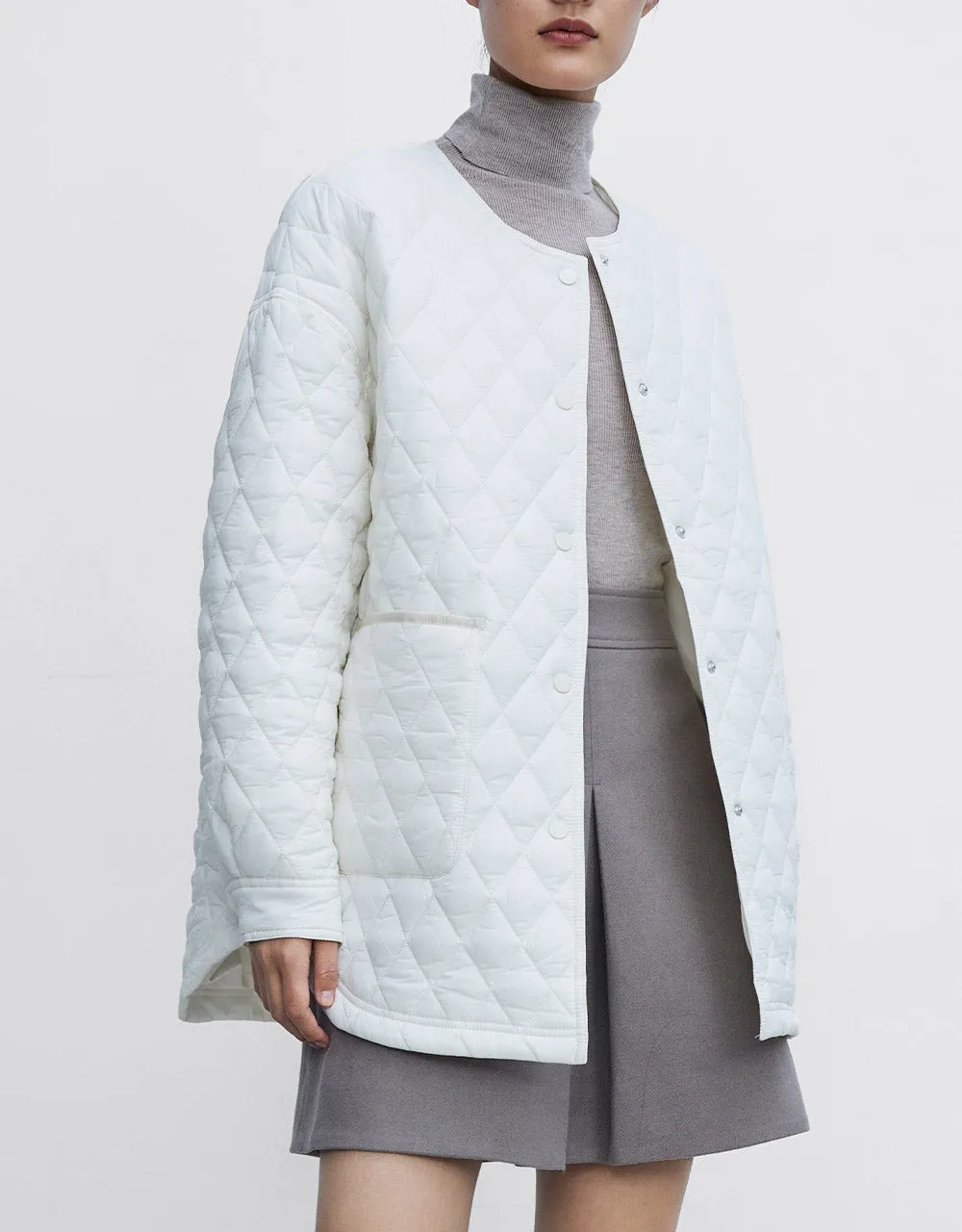 Quilted Statement Collar Winter Coat sold by Urban Revivo product image thumbnail 3