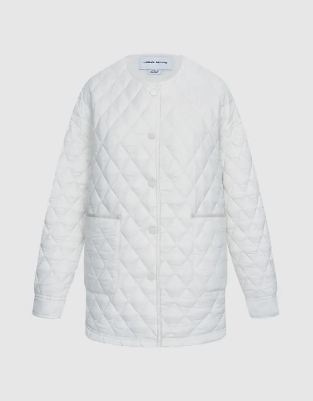 Quilted Statement Collar Winter Coat sold by Urban Revivo