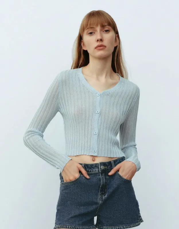 Button Up Knitted Cardigan sold by Urban Revivo