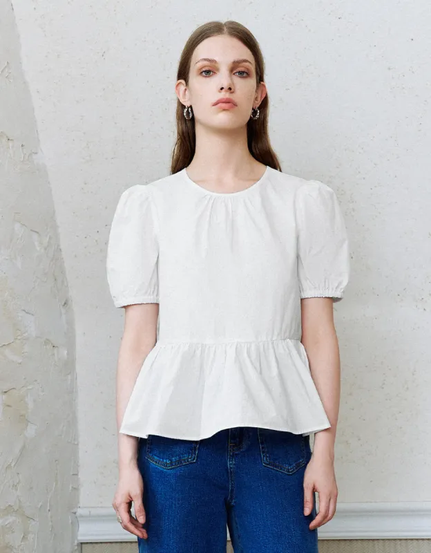 Crew Neck Skater Blouse sold by Urban Revivo