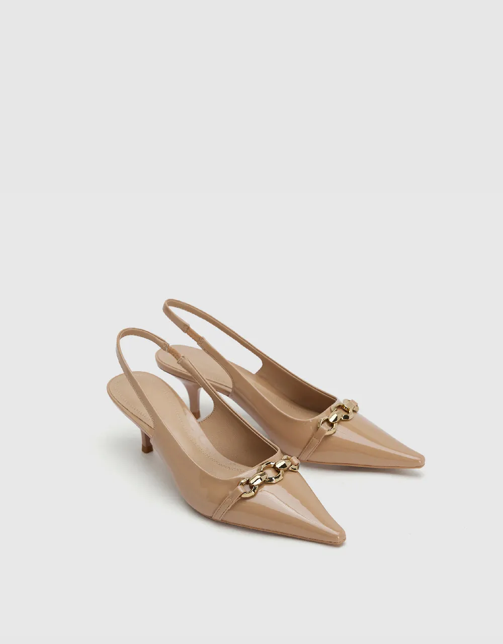 Vegan Leather Pointed Toe Slingbacks sold by Urban Revivo