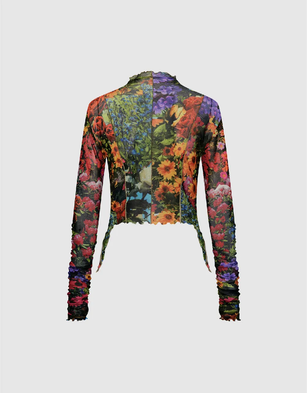 Floral Printed Stand Collar T-shirt sold by Urban Revivo product image thumbnail 5