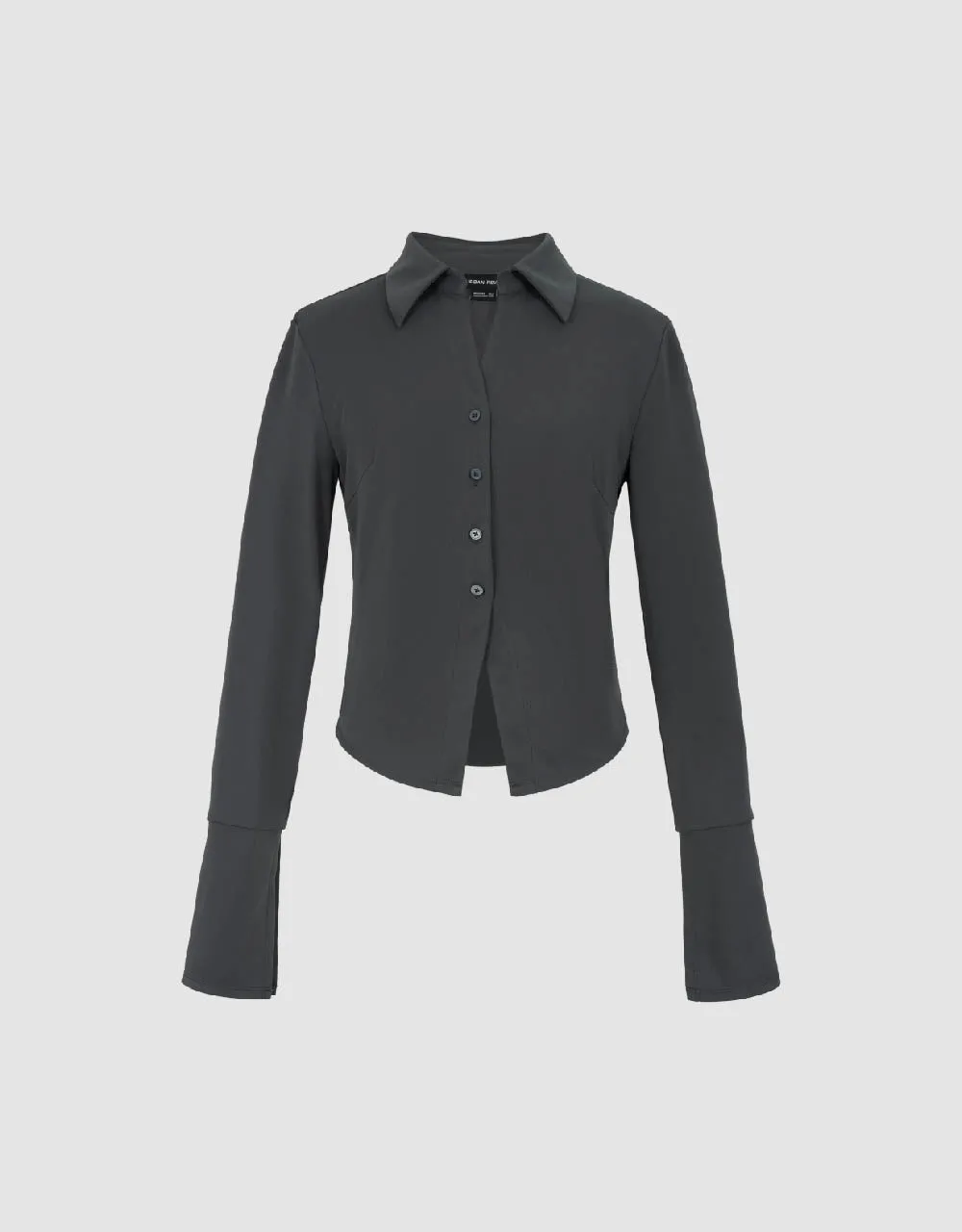 Lapel Straight Knitted Shirt sold by Urban Revivo product image thumbnail 2