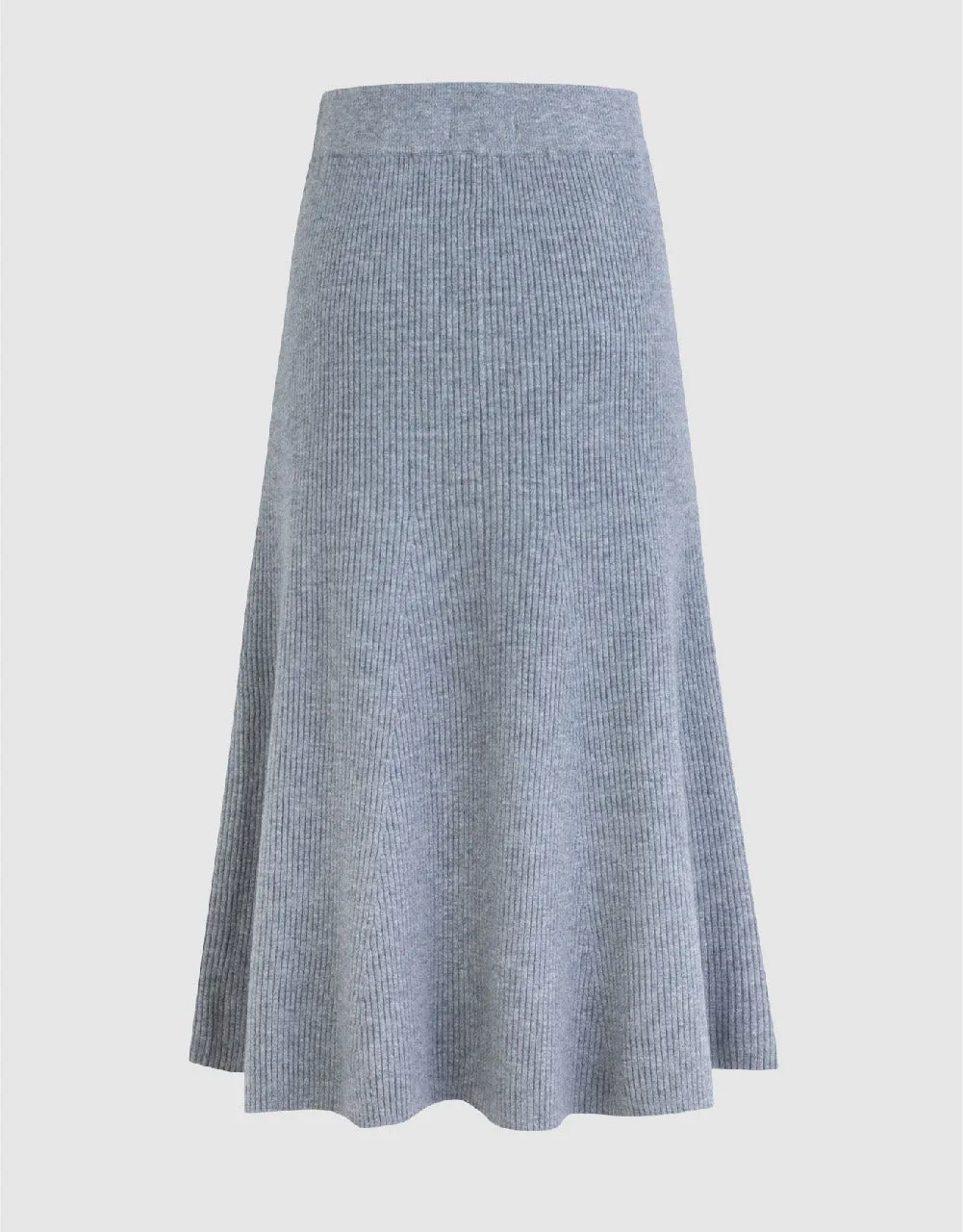 Midi A-Line Knitted Skirt sold by Urban Revivo product image thumbnail 3