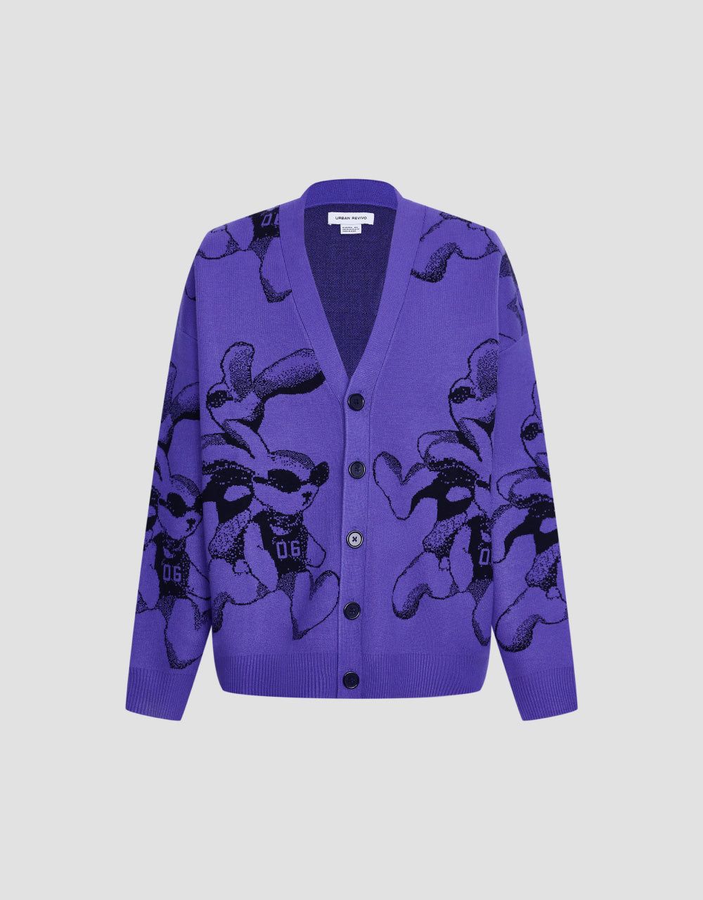 Bunny Print Knit Cardigan sold by Urban Revivo product image thumbnail 2