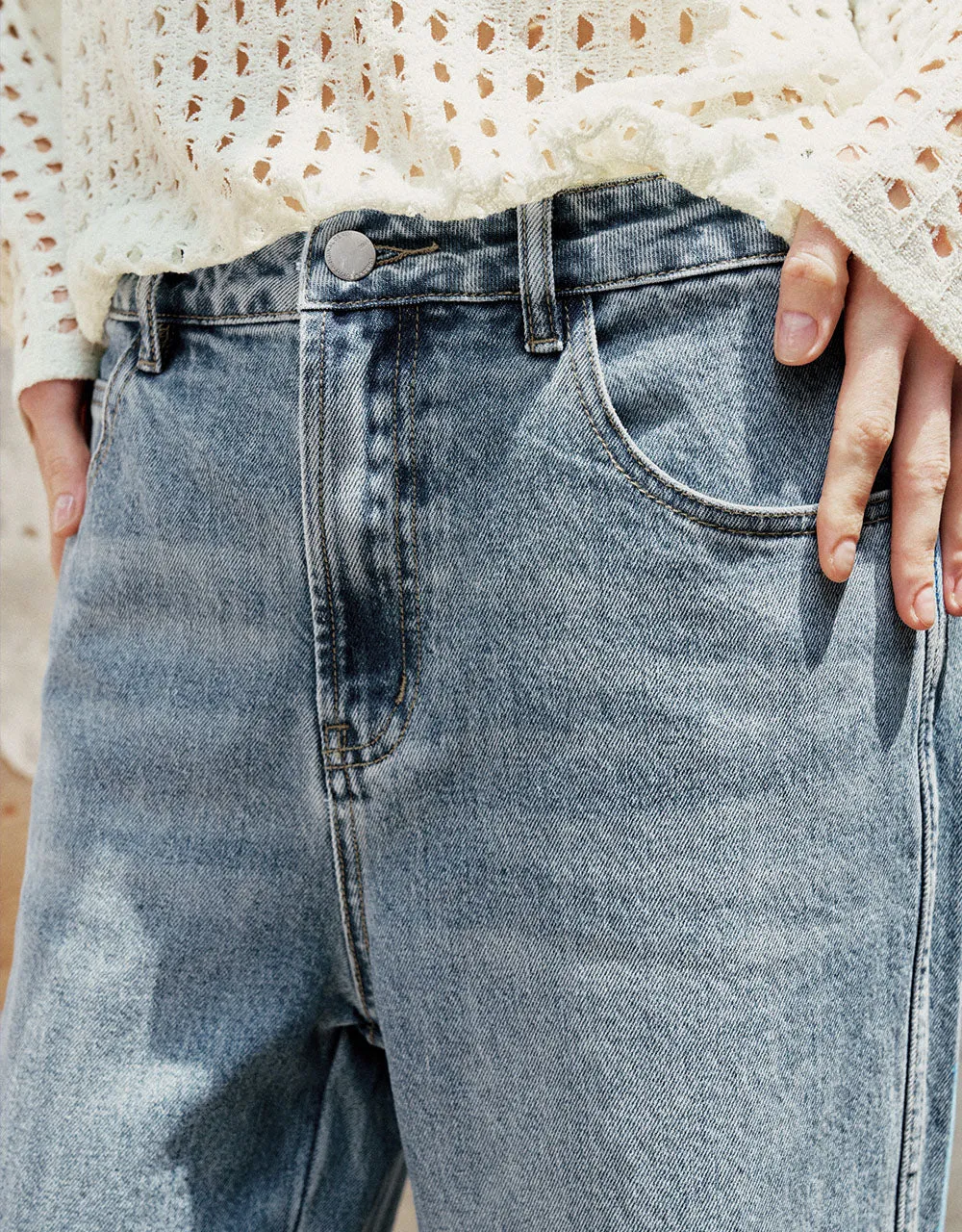 Raw Hem Straight Jeans sold by Urban Revivo product image thumbnail 5