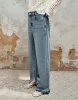 Raw Hem Straight Jeans sold by Urban Revivo