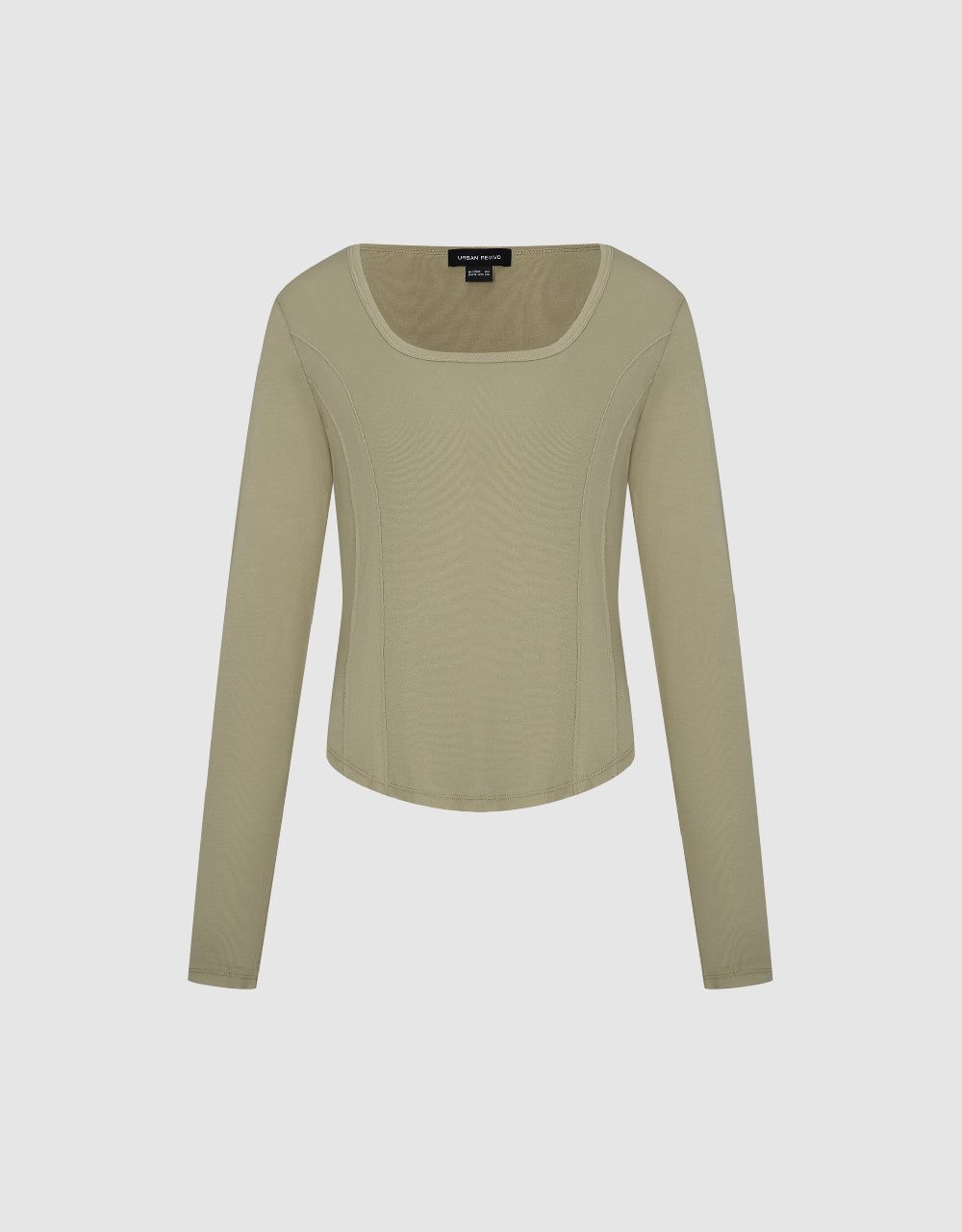 U Neck Skinny T-Shirt sold by Urban Revivo product image thumbnail 2