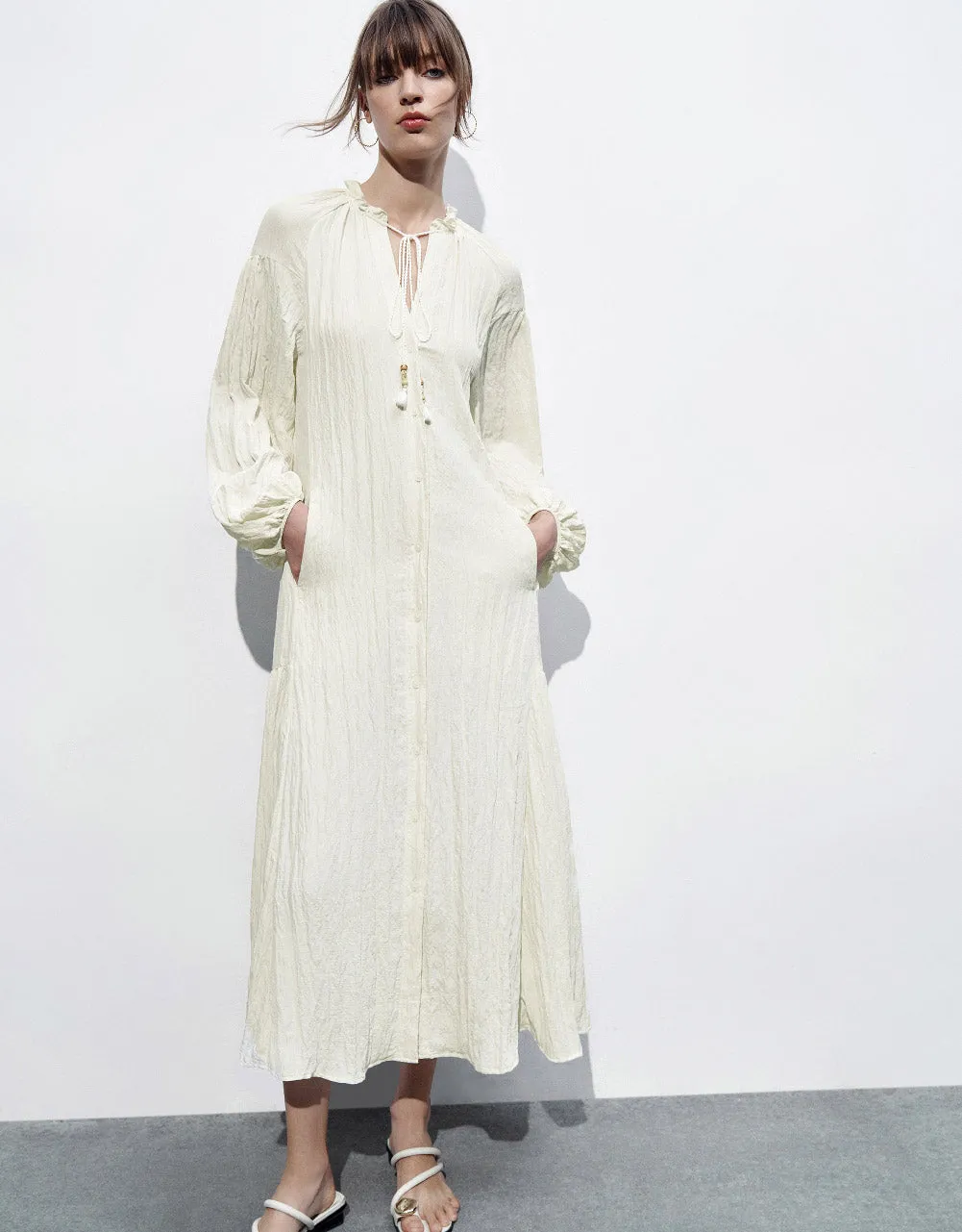 Crew Neck A-Line Dress sold by Urban Revivo product image thumbnail 3