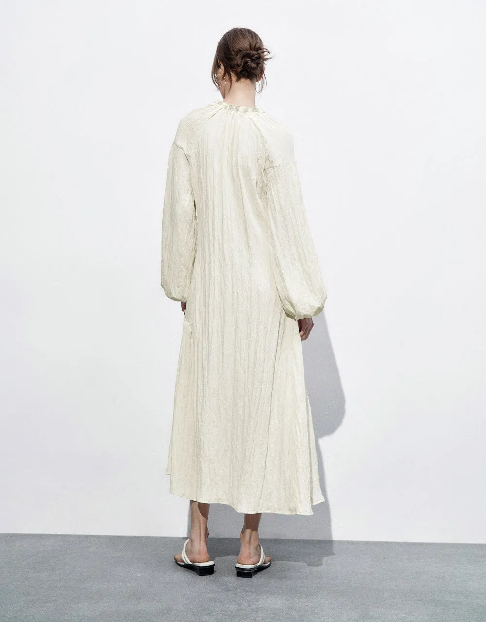 Crew Neck A-Line Dress sold by Urban Revivo product image thumbnail 4