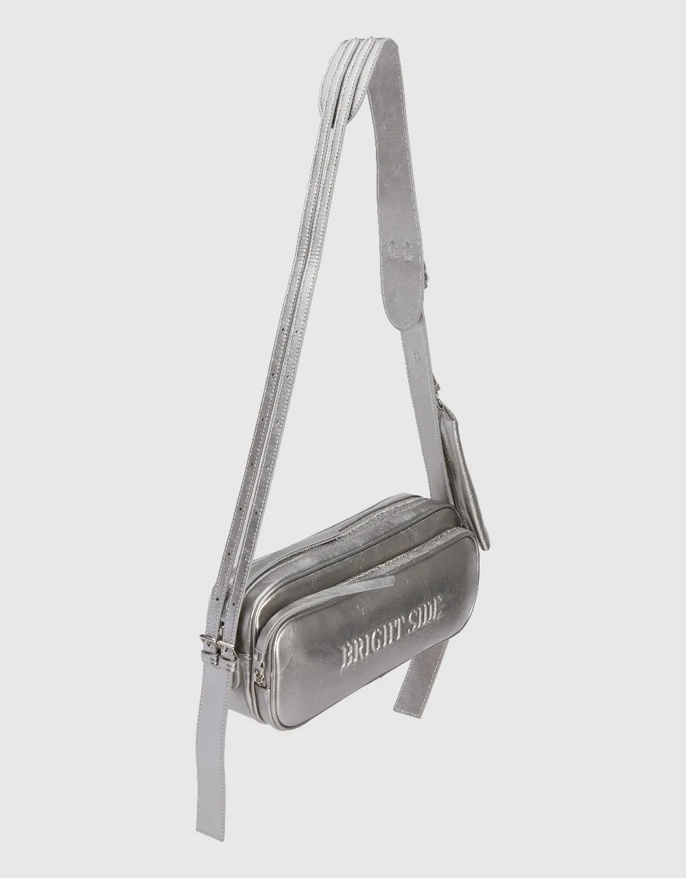 Letter Embossed Vegan Leather Baguette Bag sold by Urban Revivo product image thumbnail 3