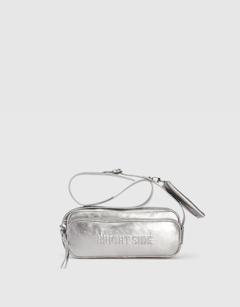 Letter Embossed Vegan Leather Baguette Bag sold by Urban Revivo