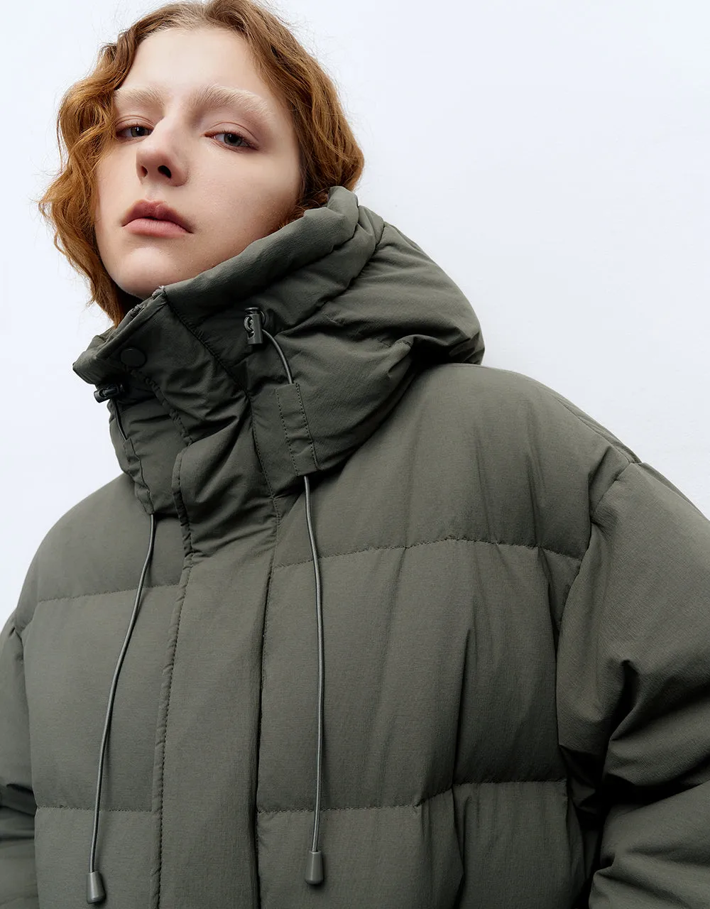 Hooded A-Line Puffer Jacket sold by Urban Revivo product image thumbnail 4