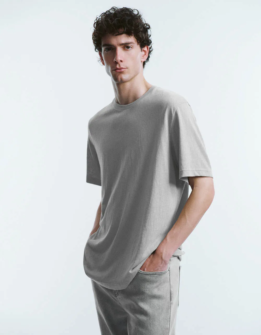 Button Half Placket Knitted T-Shirt sold by Urban Revivo product image thumbnail 3