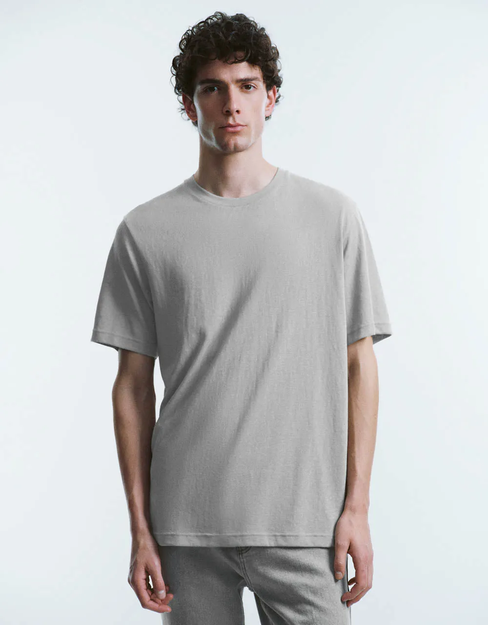 Button Half Placket Knitted T-Shirt sold by Urban Revivo