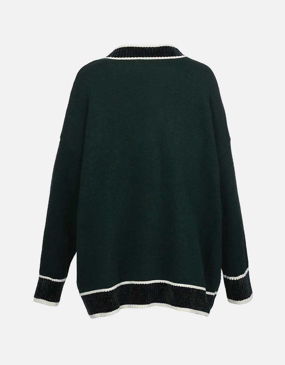 Contrast Trim Button Up Cardigan sold by Urban Revivo product image thumbnail 4