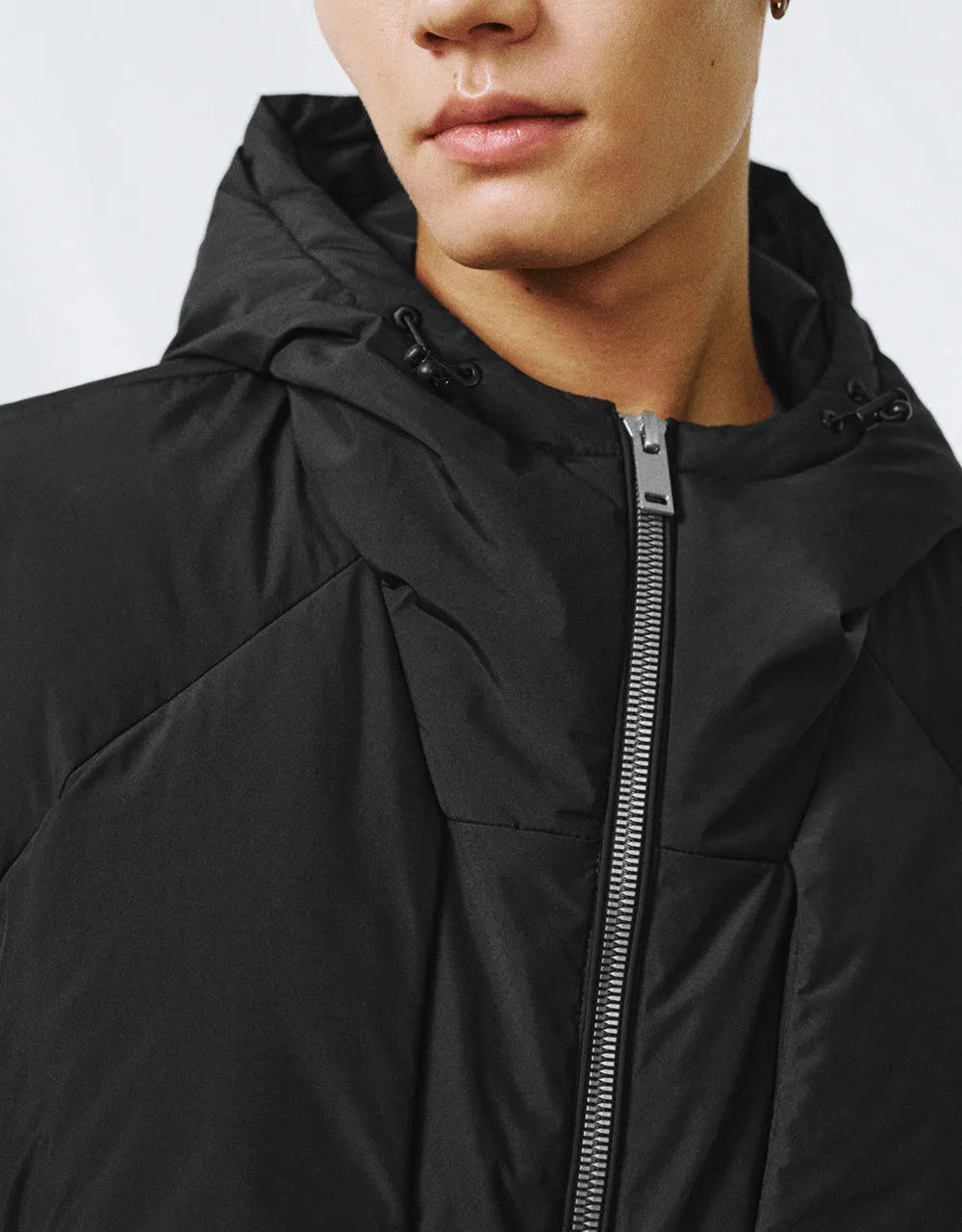 Zipper Front Hooded Down Jacket sold by Urban Revivo product image thumbnail 5