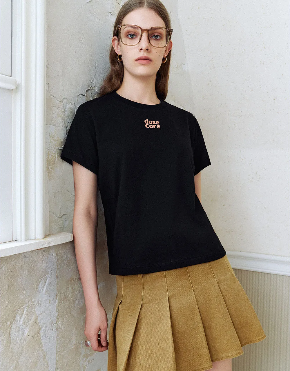 Letter Printed Crew Neck T-Shirt sold by Urban Revivo product image thumbnail 3